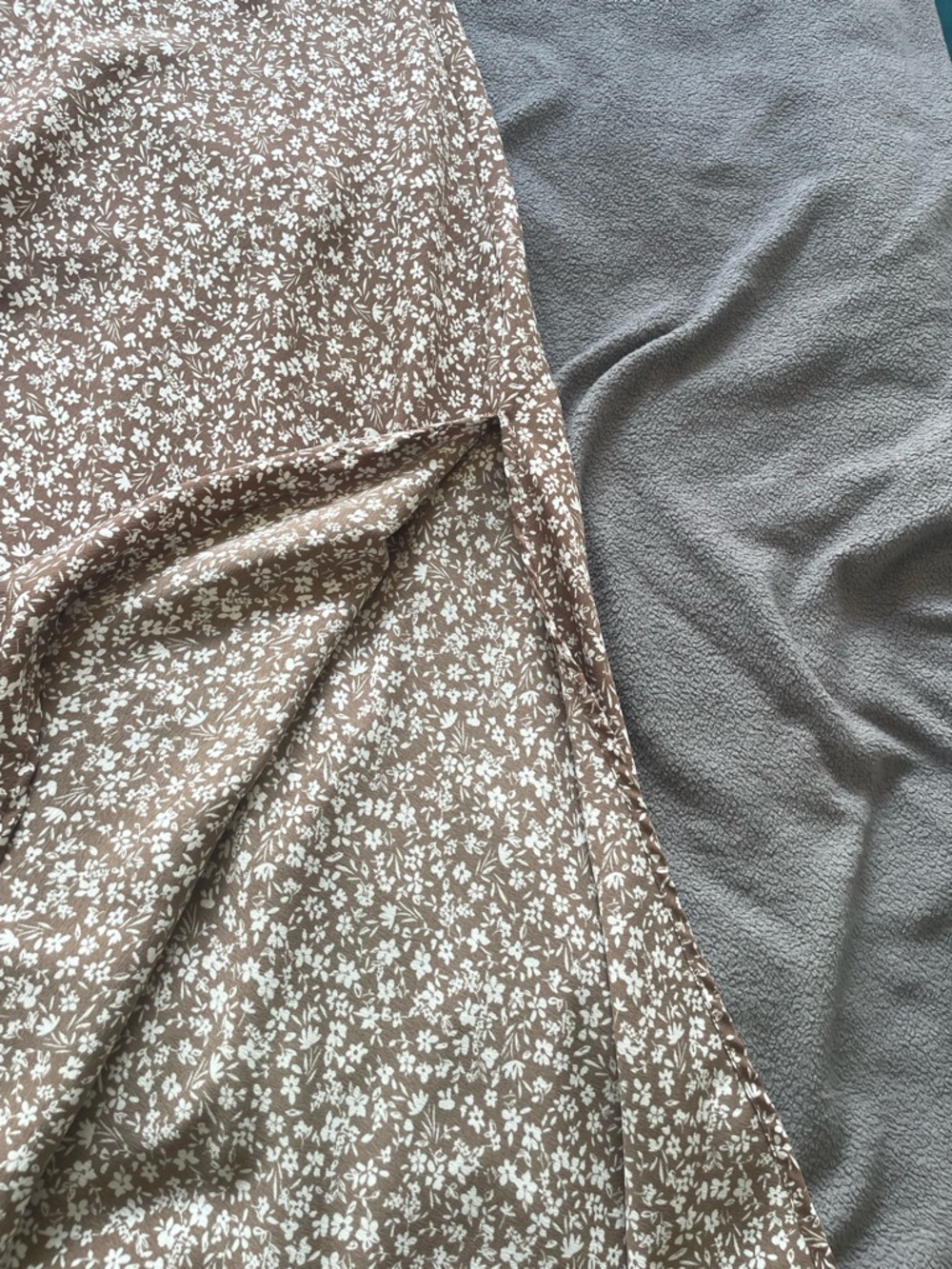 Altar’d State Floral A-Line Midi Skirt Small Brown White Lined Cottagecore - Picture 12 of 12